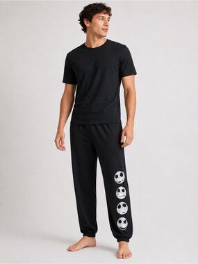 Disney The Nightmare Before Christmas Jack Skellington Sleep Jogger Pants XL NWT